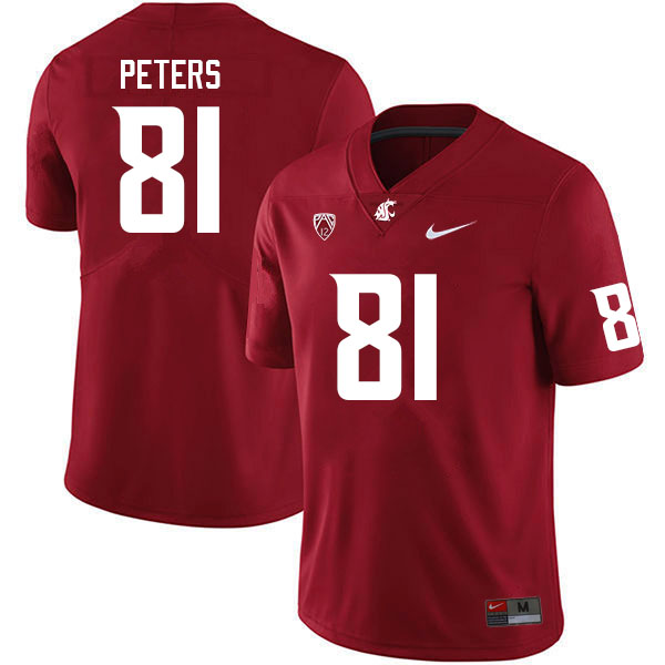 Men #81 Orion Peters Washington State Cougars College Football Jerseys Sale-Crimson
